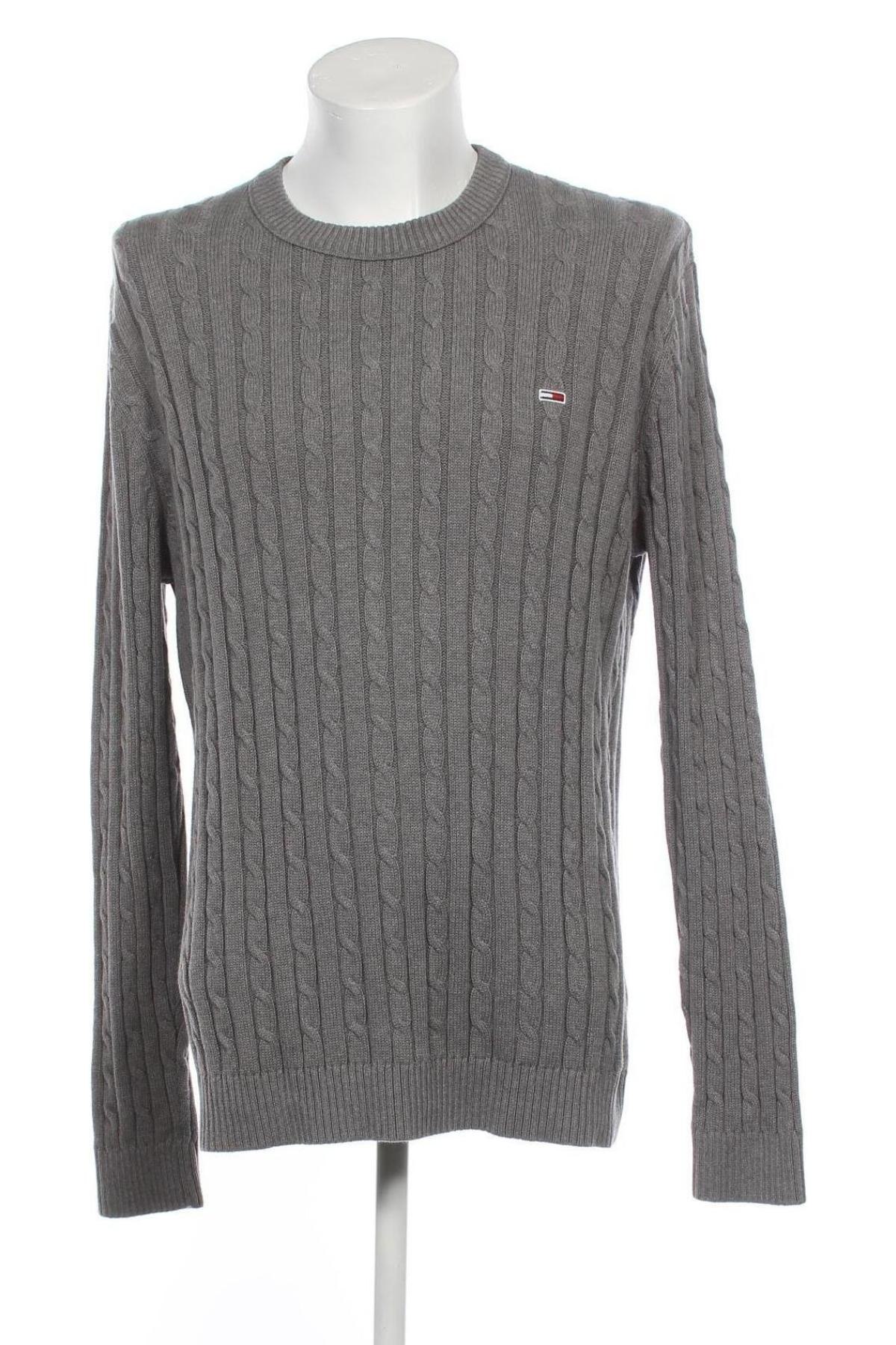 Herrenpullover Tommy Jeans, Größe XL, Farbe Grau, Preis 132,91 €