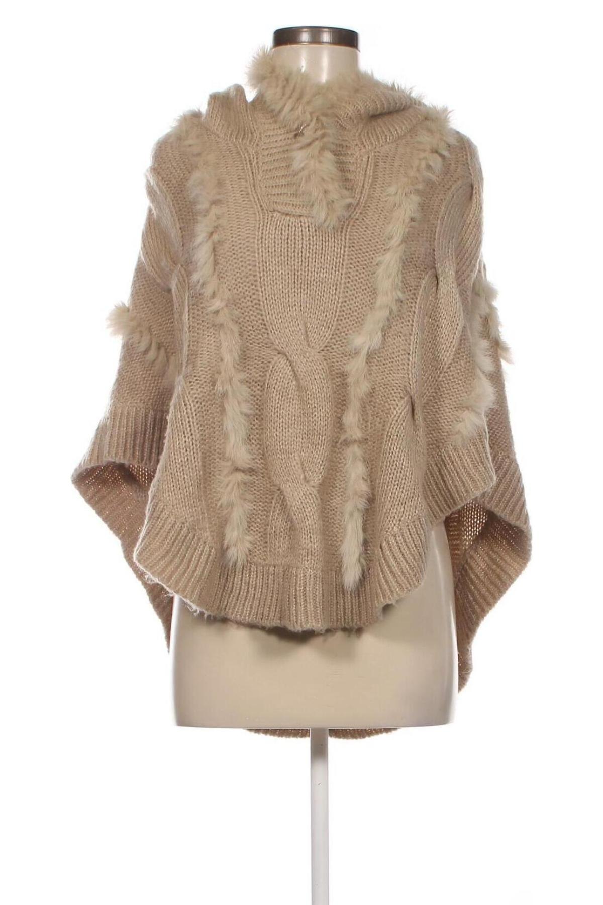 Poncho, Größe M, Farbe Beige, Preis 19,48 €