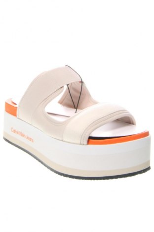 Papuci Calvin Klein Jeans, Mărime 40, Culoare Ecru, Preț 509,99 Lei