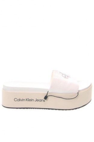 Pantolette Calvin Klein Jeans, Größe 38, Farbe Weiß, Preis 53,99 €