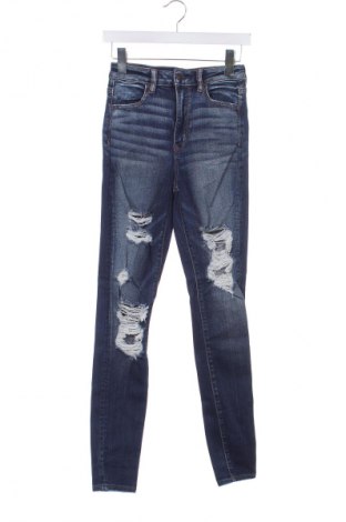 Damskie jeansy American Eagle, Rozmiar XS, Kolor Niebieski, Cena 23,99 zł