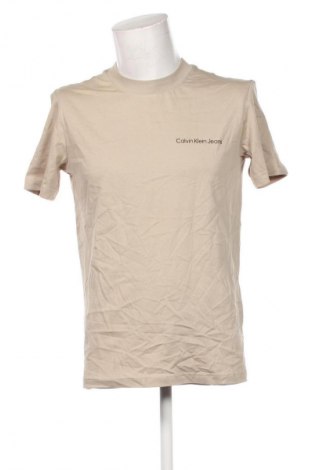 Herren T-Shirt Calvin Klein Jeans, Größe M, Farbe Beige, Preis 27,99 €