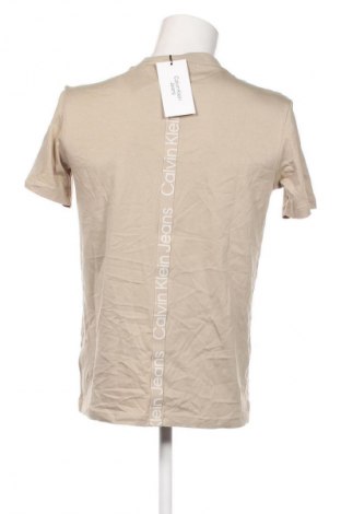 Herren T-Shirt Calvin Klein Jeans, Größe M, Farbe Beige, Preis 27,99 €