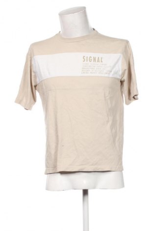 Herren T-Shirt Signal, Größe M, Farbe Beige, Preis 13,81 €