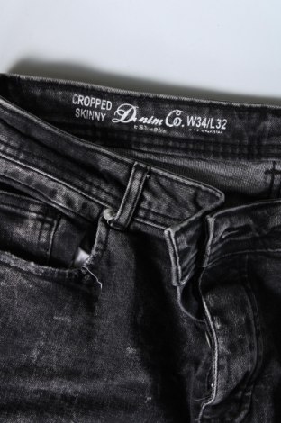 Мъжки дънки Denim Co., Размер L, Цвят Сив, Цена 21,99 лв.