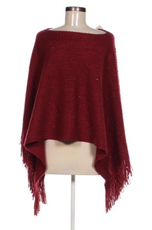 Poncho Laura Torelli, Größe M, Farbe Rot, Preis 20,99 €