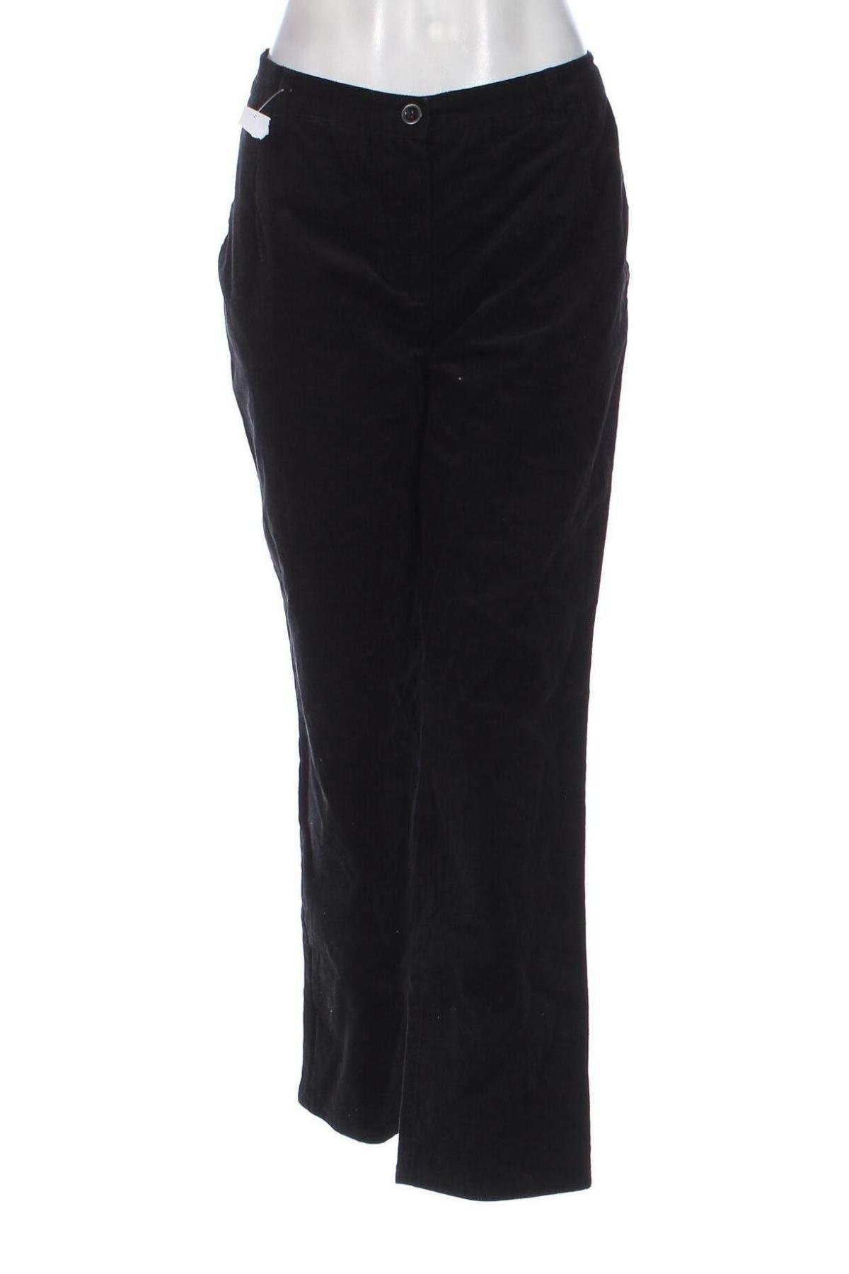 Pantaloni de velvet de femei Canda, Mărime L, Culoare Negru, Preț 94,99 Lei