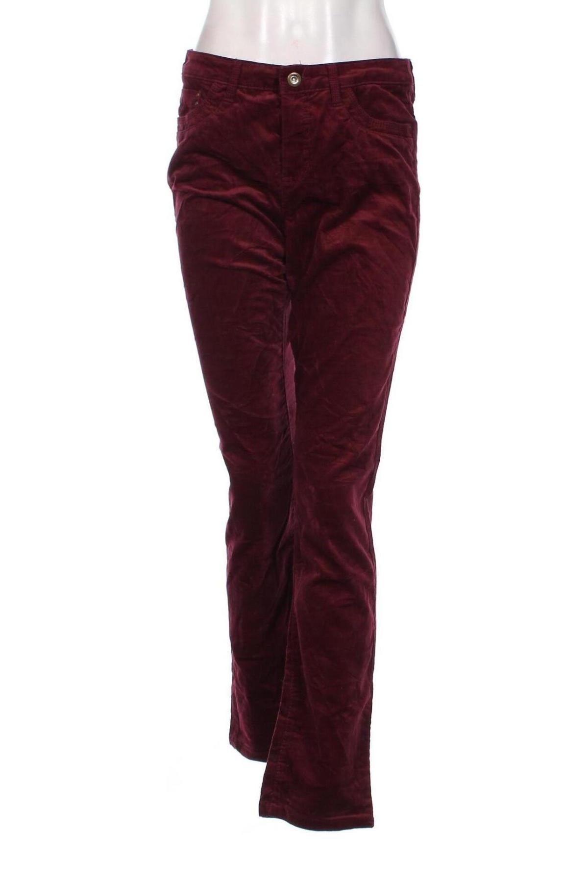 Pantaloni de velvet de femei Yessica, Mărime M, Culoare Roșu, Preț 94,99 Lei