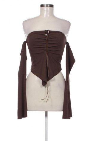 Дамска блуза Romwe, Размер S, Цвят Кафяв, Цена 4,60 €