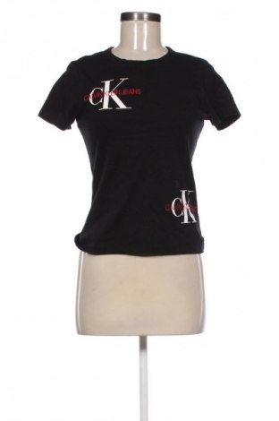 Damen T-Shirt Calvin Klein Jeans, Größe S, Farbe Schwarz, Preis € 17,46