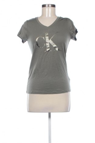 Γυναικείο t-shirt Calvin Klein Jeans, Μέγεθος XS, Χρώμα Πράσινο, Τιμή 17,46 €