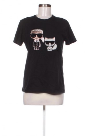 Γυναικείο t-shirt Karl Lagerfeld, Μέγεθος M, Χρώμα Μαύρο, Τιμή 34,72 €