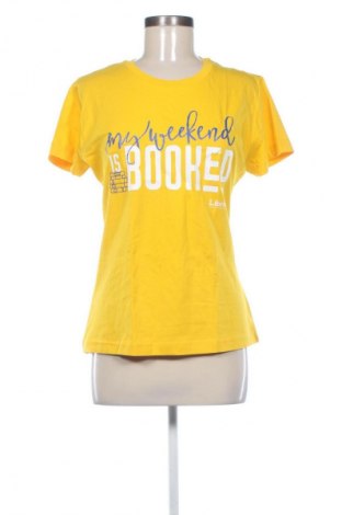 Γυναικείο t-shirt Lady Adler, Μέγεθος M, Χρώμα Κίτρινο, Τιμή 9,21 €