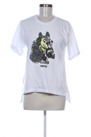 Γυναικείο t-shirt Montar, Μέγεθος M, Χρώμα Λευκό, Τιμή 14,00 €