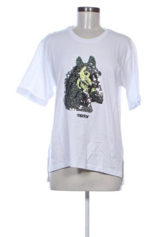 Γυναικείο t-shirt Montar, Μέγεθος L, Χρώμα Λευκό, Τιμή 32,00 €