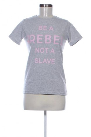 Γυναικείο t-shirt Rebel, Μέγεθος S, Χρώμα Γκρί, Τιμή 14,00 €