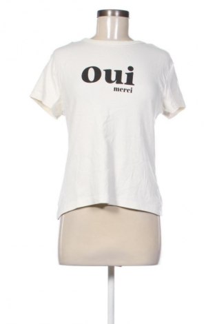 Damski T-shirt Oui, Rozmiar M, Kolor ecru, Cena 73,92 zł