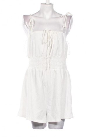 Női rövid overál Bershka, Méret XL, Szín Fehér, Ár 13 106 Ft