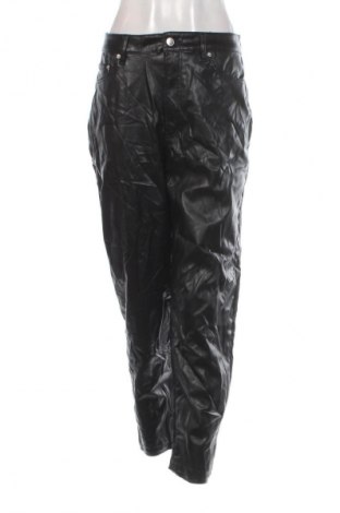 Дамски кожен панталон H&M Divided, Размер L, Цвят Черен, Цена 38,85 €
