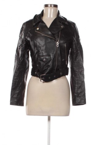 Női bőrdzseki Bershka, Méret M, Szín Fekete, Ár 8 459 Ft