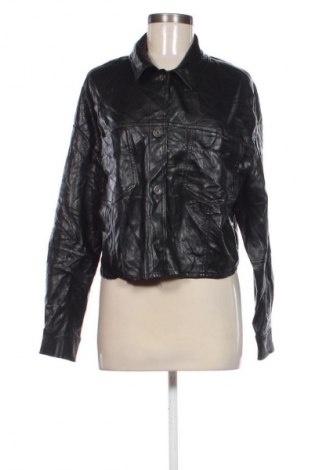 Női bőrdzseki Bershka, Méret L, Szín Fekete, Ár 18 769 Ft