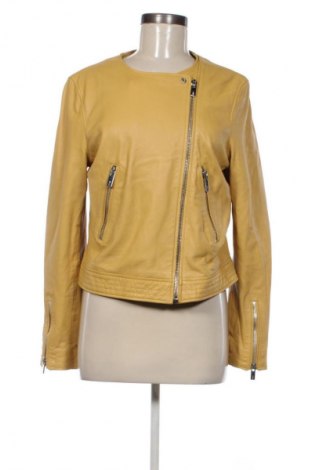 Geacă de piele pentru femei Mango, Mărime L, Culoare Galben, Preț 222,99 Lei