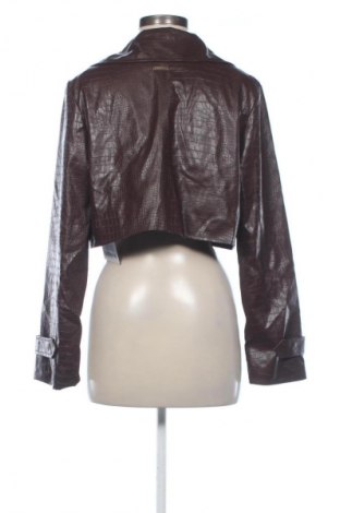 Damska kurtka skórzana Missguided, Rozmiar S, Kolor Brązowy, Cena 160,75 zł