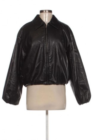 Női bőrdzseki Stradivarius, Méret M, Szín Fekete, Ár 23 839 Ft