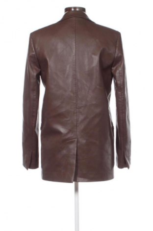 Дамско кожено яке Zara, Размер XS, Цвят Кафяв, Цена 21,47 €