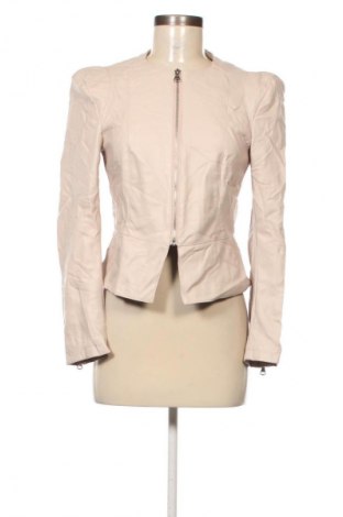 Дамско кожено яке Zara, Размер M, Цвят Бежов, Цена 18,91 €