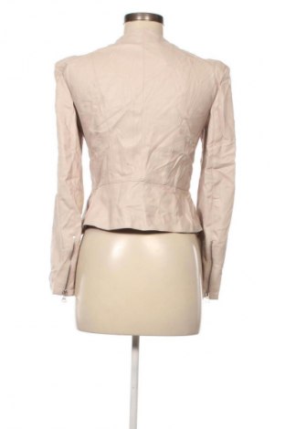 Дамско кожено яке Zara, Размер M, Цвят Бежов, Цена 18,91 €