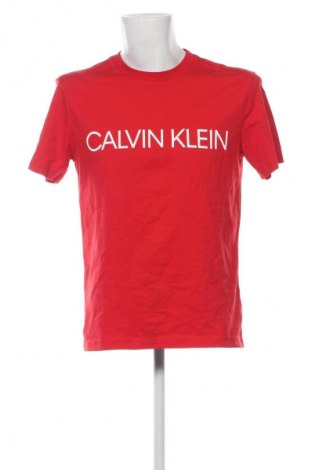 Męski T-shirt Calvin Klein, Rozmiar L, Kolor Czerwony, Cena 207,99 zł