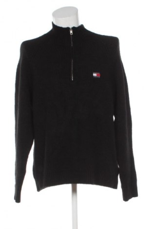 Férfi pulóver Tommy Jeans, Méret L, Szín Fekete, Ár 46 819 Ft