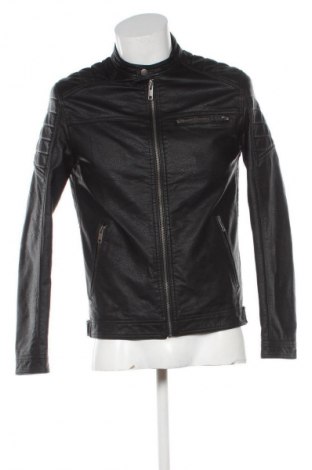Geacă de piele pentru bărbati Jack & Jones, Mărime M, Culoare Negru, Preț 152,99 Lei