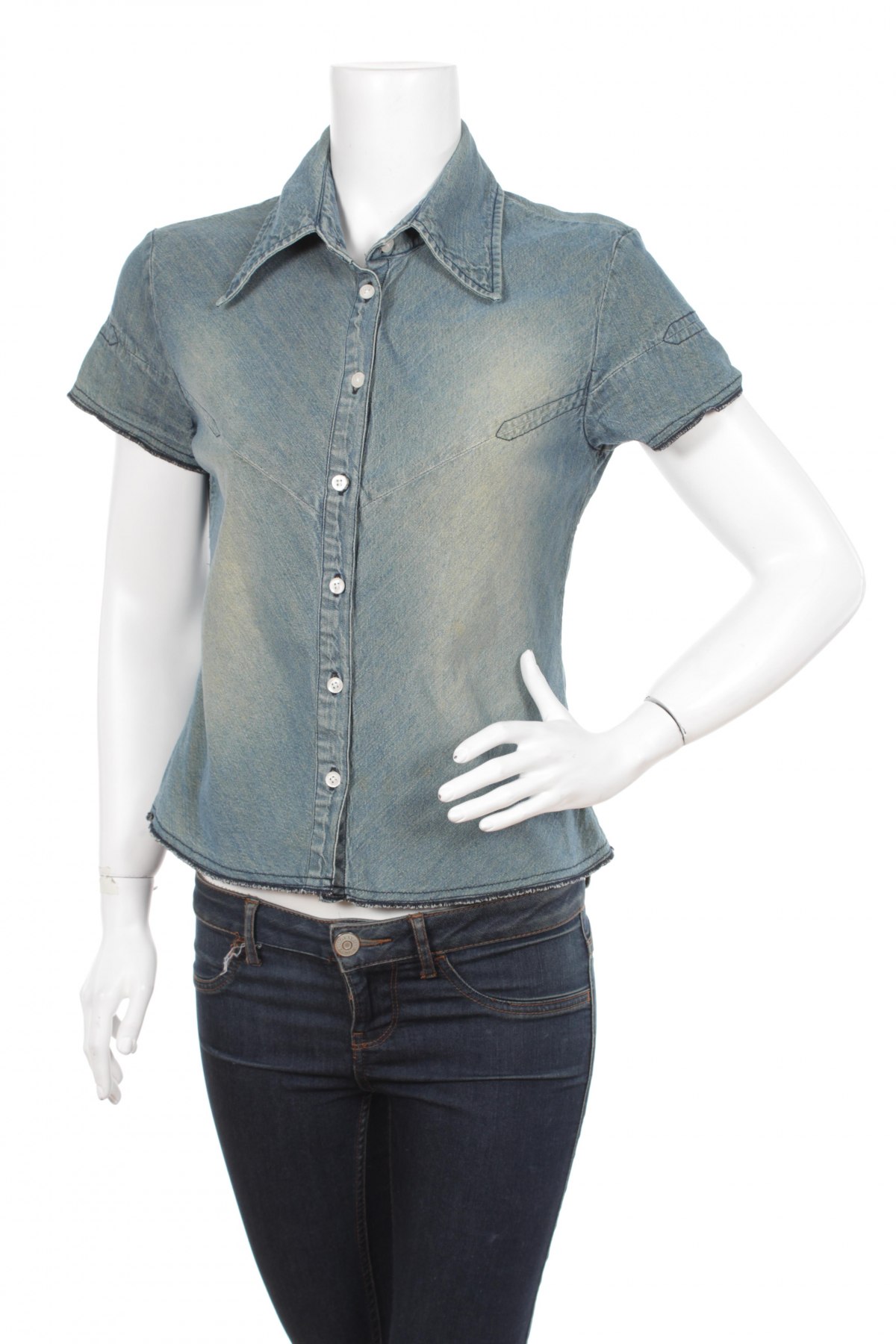 Γυναικείο πουκάμισο, Μέγεθος XS, Χρώμα Μπλέ, Τιμή 9,90 €