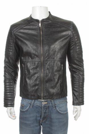 Freaky Nation Herren Lederjacke Bikerjacke Rindsleder