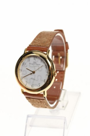 Часовник Yonger & Bresson, Цвят Бежов, Еко кожа, метал, Цена 84,70 лв.