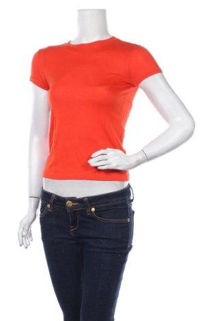 Дамска тениска Zara, Размер S, Цвят Оранжев, Цена 11,20 лв.