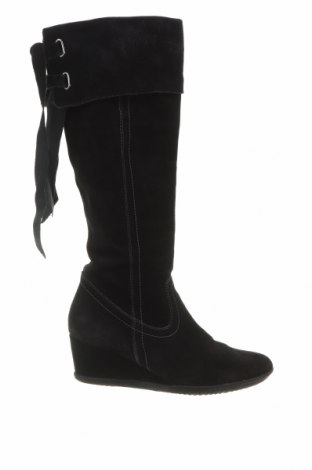 Γυναικείες μπότες Geox, Μέγεθος 39, Χρώμα Μαύρο, Φυσικό σουέτ, Τιμή 53,09 €