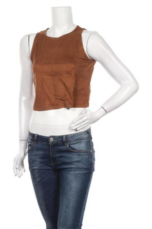 Γυναικείο αμάνικο μπλουζάκι Tally Weijl, Μέγεθος M, Χρώμα Καφέ, Τιμή 13,64 €