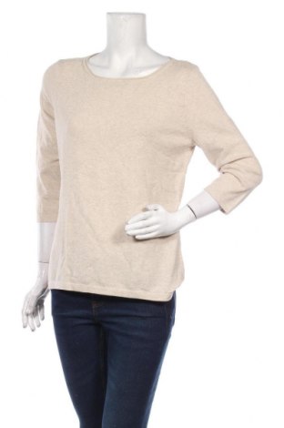 Дамски пуловер Oui, Размер L, Цвят Бежов, 65% памук, 35% полиамид, Цена 37,80 лв.