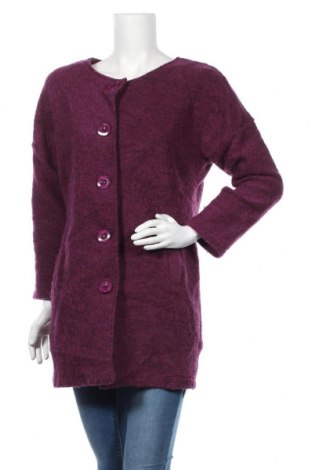 Дамско палто, Размер L, Цвят Лилав, 65% вълна, 35% полиестер, Цена 36,54 лв.