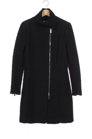 Palton de femei H&M, Mărime XS, Culoare Negru, 50% poliester, 50% lână, Preț 139,26 Lei