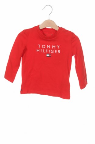 Детска блуза Tommy Hilfiger, Размер 12-18m/ 80-86 см, Цвят Червен, 93% памук, 7% еластан, Цена 51,35 лв.