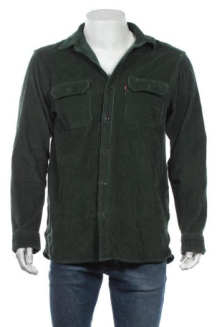 Мъжка риза Levi's, Размер M, Цвят Зелен, 99% памук, 1% еластан, Цена 113,40 лв.