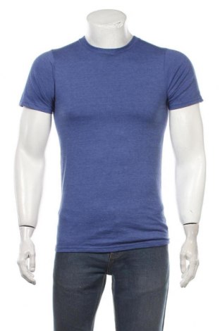 Мъжка тениска Anvil, Размер S, Цвят Син, 50% памук, 50% полиестер, Цена 11,55 лв.