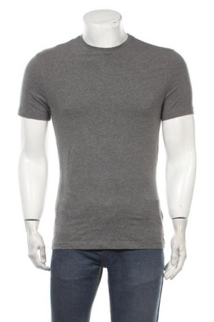 Мъжка тениска H&M, Размер M, Цвят Сив, 57% памук, 38% вискоза, 5% еластан, Цена 8,09 лв.