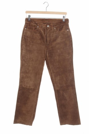 Мъжки кожен панталон H.i.s, Размер S, Цвят Кафяв, Естествен велур, Цена 14,07 лв.