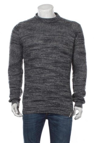 Мъжки пуловер Anerkjendt, Размер M, Цвят Сив, 52% памук, 44% акрил, 4% полиестер, Цена 45,68 лв.