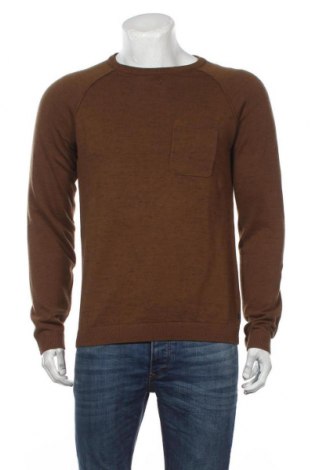 Męski sweter Q/S by S.Oliver, Rozmiar M, Kolor Brązowy, 95% bawełna, 5% wiskoza, Cena 160,88 zł